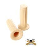 Retro Lenkergriffe Griffe Mofa Moped 22 / 24 mm Creme Beige