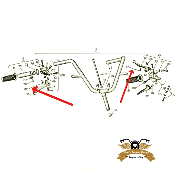 Bremshebel Mit Feder Rechts Für BMW Husaberg KTM Motorrad | Ersatzteil Für Verschiedene Modelle