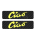2x Schriftzug Tankaufkleber Carbonoptik gelb 115x30 mm Tank Sticker Ciao