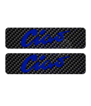 2x Schriftzug Tankaufkleber Carbonoptik blau 115x30 mm...