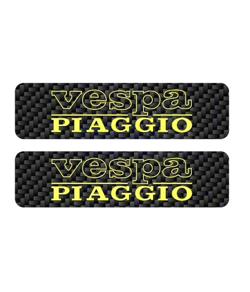 2x  Ciao Schriftzug Sticker Tankaufkleber Carbonoptik gelb 115x30 mm