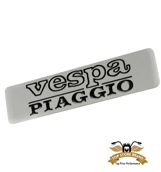 1 Stück Ciao Schriftzug 3D Tankaufkleber Metall Vespa Piaggio Alu Embleme 115 x 28 mm