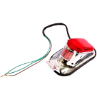 Rücklicht Rückstrahler mit Kennzeichenhalter  Oldtimer chrom Mofa Moped