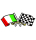 Flags Ital Racing Flagge Italien 68 x 30 mm Ciao Bravo Vespa Aufkleber