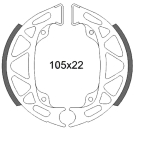 Bremsbacken Ciao Mix / Vespa SI MIX vorne 105 x 22 mm Bremsbelag 105 mm Nabe