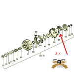 3 x Kupplungsfedern Malossi Standardkupplung schwarz 297306 Ciao