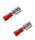 2 x Quetschverbinder Flachstecker Aufnahme rot 0,50 - 1,00 qmm