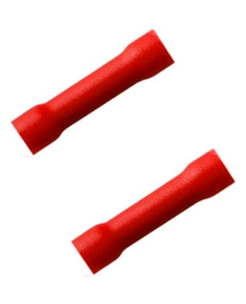 2 x Quetschverbinder Stoßverbinder rot 0,50 - 1,00 qmm