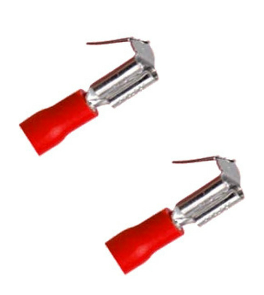 2 x Quetschverbinder Flachsteckerhülse mit Abzweig rot 0,50 - 1,00 qmm