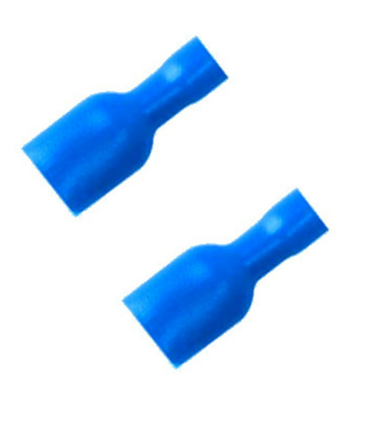 2 x Quetschverbinder Flachsteckerhülse blau 1,00 - 2,50 qmm