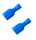 2 x Quetschverbinder Flachsteckerhülse blau 1,00 - 2,50 qmm