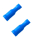 2 x Quetschverbinder Rundsteckerhülse blau 1,00 - 2,50 qmm