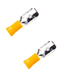 2 x Quetschverbinder Flachstecker gelb 4,00 - 6,00 qmm