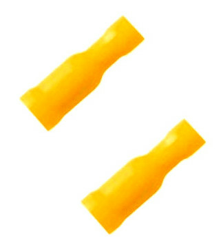 2 x Quetschverbinder Rundstecker Hülse gelb 4,00 - 6,00 qmm