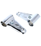 2x = 1 Paar Scheinwerfer Halter verchromt EBR...