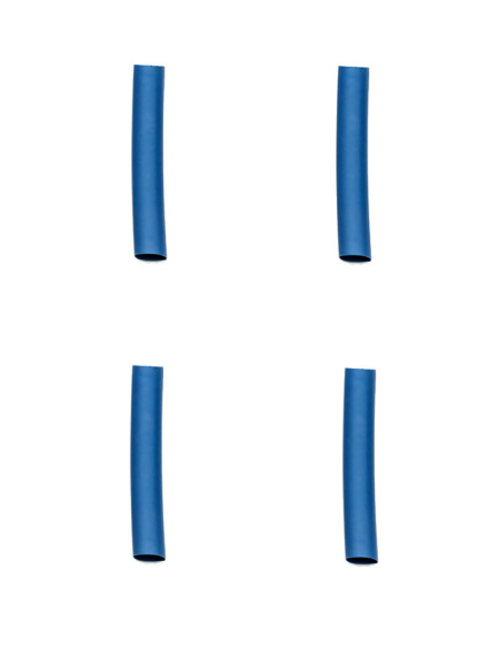 4 Stück Schrumpfschlauch blau 6,0 x 45 mm Schrumpfrate 2 : 1