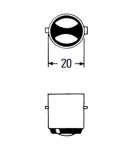 Birne BA20D 12V 25/25W Lampe Glühbirne Mofa Moped Mokick Motorrad