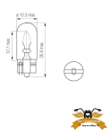 2 x Birne T10 12V 3W /12 Volt 3 Watt Lampe Glühbirne...