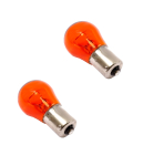 2 x Birne ORANGE BA15S 12V 21W Lampe Glühbirne Mofa...