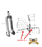 Buchse Lagerbuchse Schwingarm Achsaufnahme Nylon 13mm...