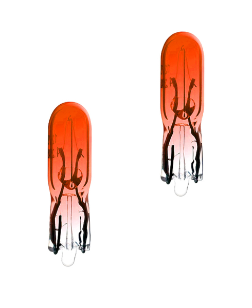 2 x Birne Glassockel Lampe T05 12V 1,2W Orange KFZ Mofa Moped Motorrad Armaturen