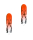 2 x Birne Glassockel Lampe T05 12V 1,2W Orange KFZ Mofa Moped Motorrad Armaturen