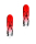2 x Birne Glassockel Lampe T05 12V 1,2W Rot KFZ Mofa Moped Motorrad Armaturen