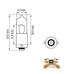 Birne Halogen Orange BAY9S 12V 21W Mofa Moped Mokick KFZ