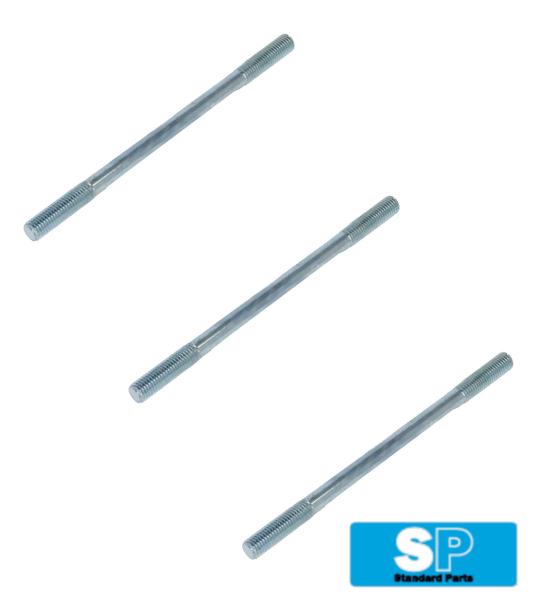 3 x Stehbolzen M7x120 mm Mofa Moped Ciao Bravo Zündapp Tomos Satz M7 1a-Qualität