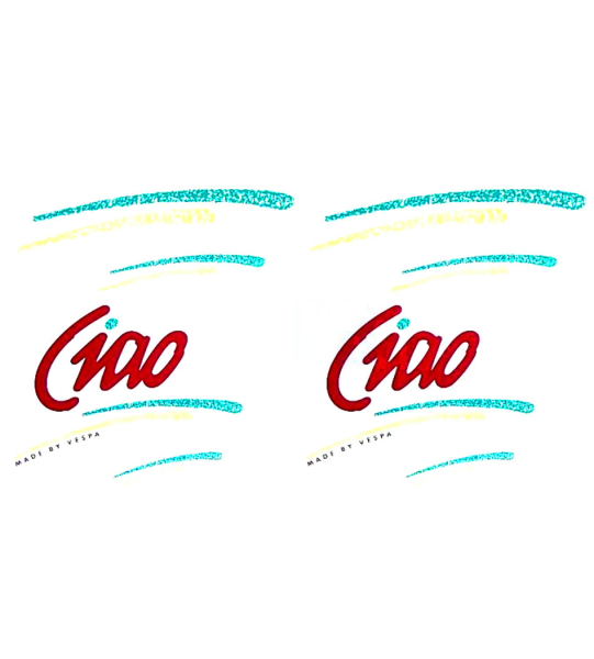 Ciao Mofa Moped Aufklebersatz Sticker Kit rot grün