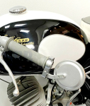 Moped Mofa Rückspiegel Lenkerenden Spiegel 22mm Rohr silberfarben