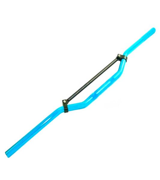 Crosslenker breit blau mit Alu Strebe Cross Enduro Lenker