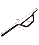 Cross Enduro Lenker schwarz breit Stahl 22mm Rohr 87 cm...