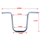 Mofa Moped Mokick Universal Lenker verchromt 22 mm Rohr geschwungen