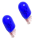 2 x Birne blau T10 12V 5W  / 12 Volt 5 Watt Lampe Mofa Moped Glassockel