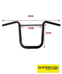 Hochlenker Lenker 26 cm Chopper Stahl schwarz 22mm Rohr mit Strebe auch Tomos