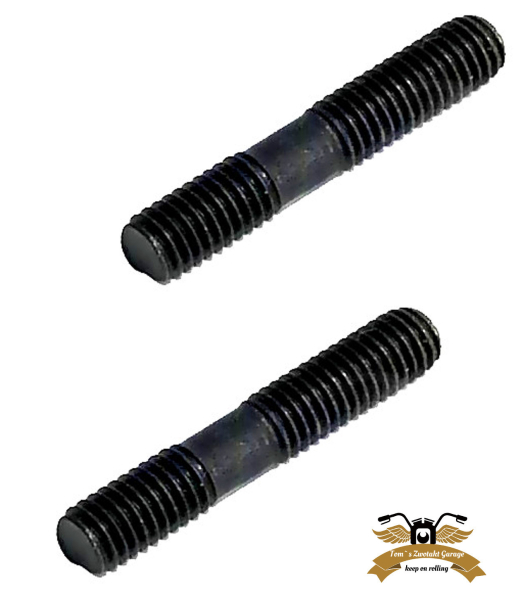 2 x Einlaß Auslaß Auspuff Stehbolzen M6 x 34 mm Motor