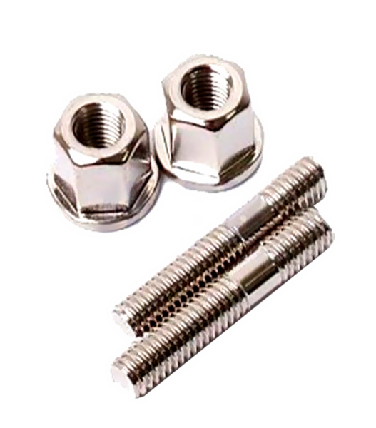 2 x Stehbolzen M6 x 32 mm mit erhöhten Bundmuttern Mofa Moped