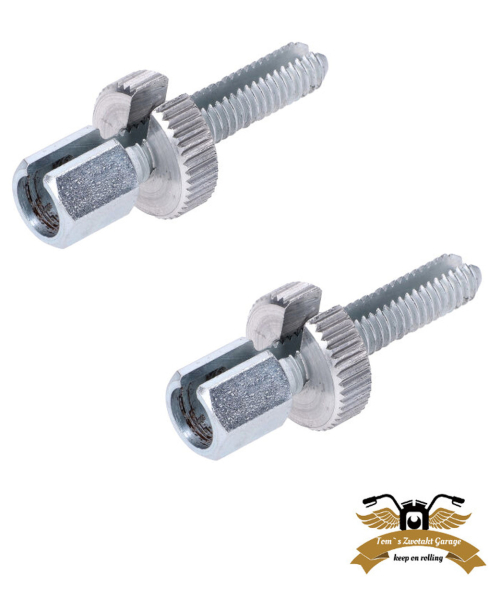 Einstellschraube M6 x 20 Bowdenzug Rändelschraube geschlitzt -OEM-