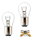 2 x Birne BA15D 12V 21/5W glas klar Lampe Mofa Moped...