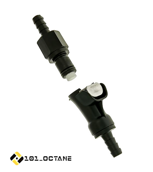 Benzinschlauch Kupplung schwarz 6 mm Schnelltrennkupplung Mofa Moped Motorrad