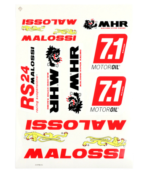 Aufklebersatz Malossi Sticker Set Promo DIN A 3 Scooter Quad Mofa Moped