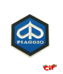 Piaggio Logo 42 mm 3D Metall selbstklebend Sechseck Sticker