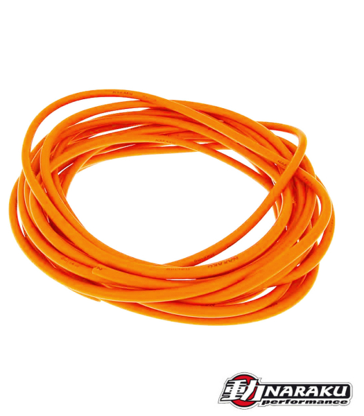 Zündkabel orange 7,5 mm Meterware Zündkerzenkabel Zündung Mofa Moped