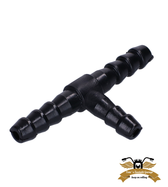 Benzinschlauch Kraftstoffschlauch T-Stück Ø 8mm Schlauchverbinder schwarz
