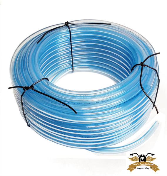Benzinschlauch blau transparent 8 x11 mm Kraftstoffschlauch Meterware