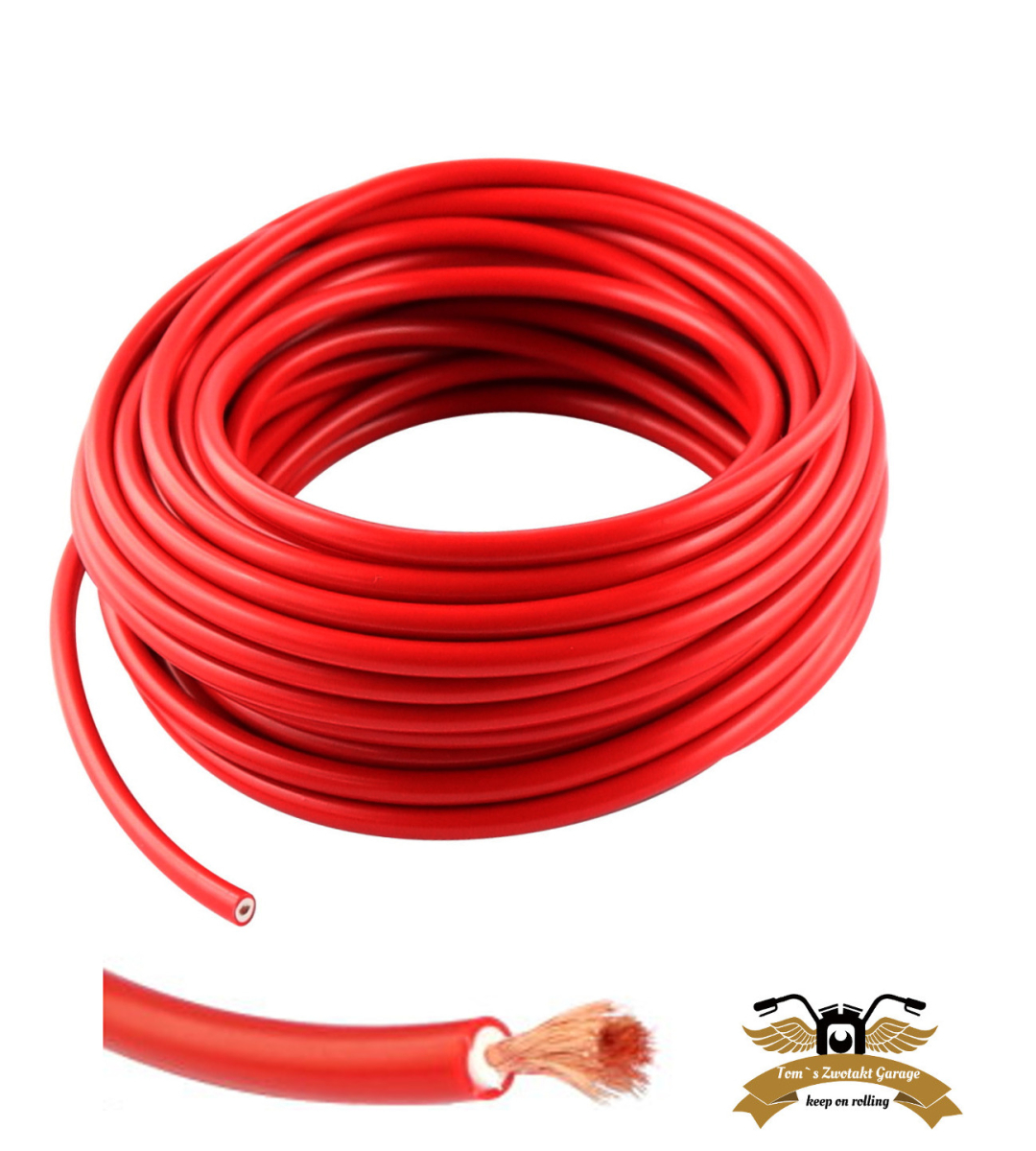 Kfz Kabel 2 Adrig 1 5 Mm Litze rot 1,5 mm² LifYY Zündkabel >> Zwotakt Garage, 2,20