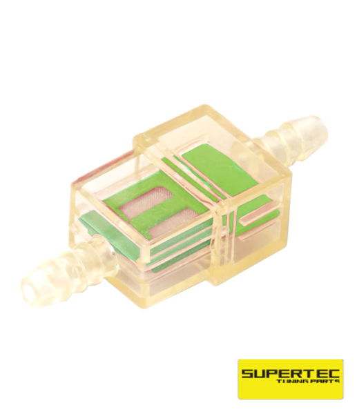 Benzinfilter Kunststoff grün blau rot eckig transparent 6mm Anschluß