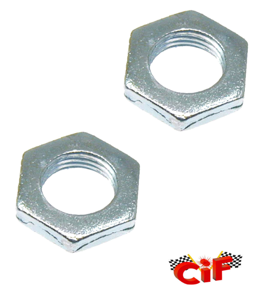 2 x Achsmutter Radmutter Ø 11mm schmal M11 Kontermutter Ciao, Bravo -CIF-