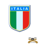 Sticker 3D selbstklebend Italia Tricolore 34x28mm Wappen